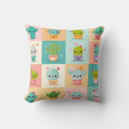 Cute Cactus Kawaii Baby Shower Kudde