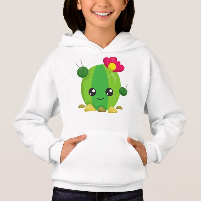 Cute Cactus, Kawaii Cactus, Grönt Cactus, Flowers T Shirt (Framsida)