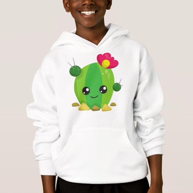 Cute Cactus, Kawaii Cactus, Grönt Cactus, Flowers T Shirt (Framsida)