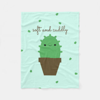 Cute Cactus Kawaii Plant fleece filt