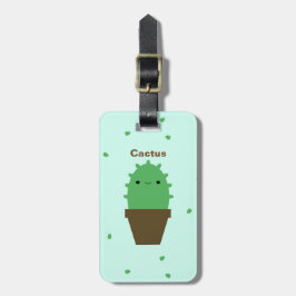 Cute Cactus kawaii-växtbagagetapp Bagagebricka
