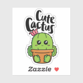 Cute cactus klistermärken