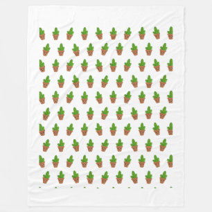 Cute Cactus Mönster på Blanket Fleecefilt