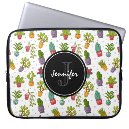 Cute Cactus Nature Succulations Mönster Laptop Fodral