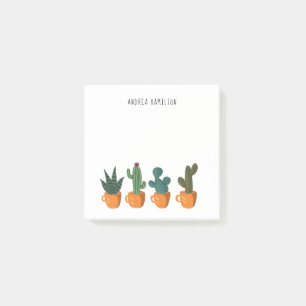 Cute Cactus och Plants Post-it Block