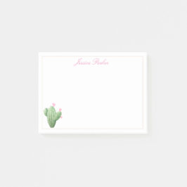 Cute Cactus on White Background Post-it Notes Block