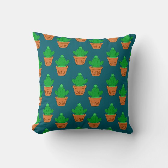 Cute cactus pillow kudde (Framsida)