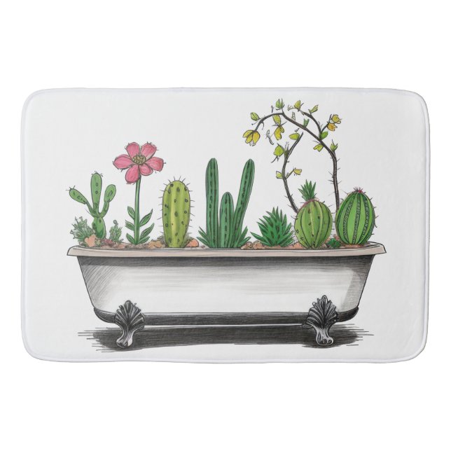Cute Cactus Plants Badrumsmatta (Framsidan)