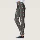 Cute Cactus Pot Plant Mönster Leggings<br><div class="desc">Kaktuarier för baljväxter,  krukturer</div>