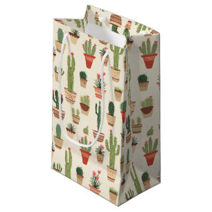 Cute Cactus Pota Anpassningsbar Gift Bag - liten, 