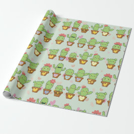 Cute Cactus Presentpapper