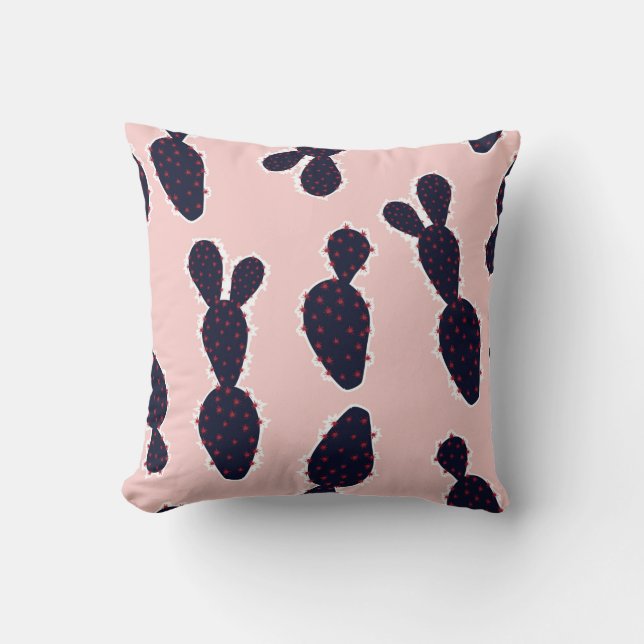 Cute cactus seamless pattern sweet mood and tone,  kudde (Framsida)