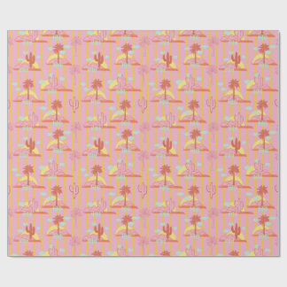 Cute Cactus, Sunny Gult Rand & Clouds Presentpapper