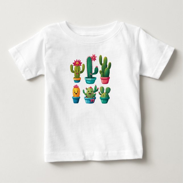 Cute Cactus T Shirt (Framsida)