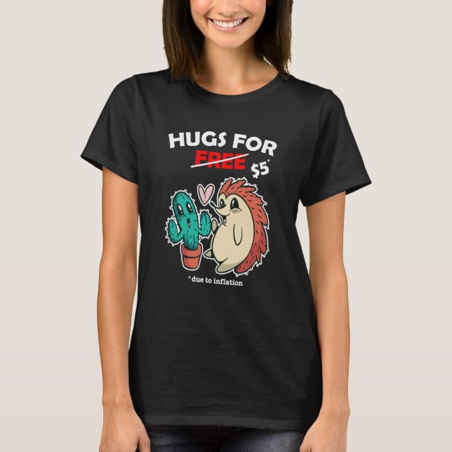 Cute cactus valentine costume Hugs For Free due to T Shirt (Framsida)