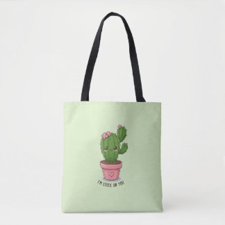 Cute Cactus Valentine Day Tygkasse
