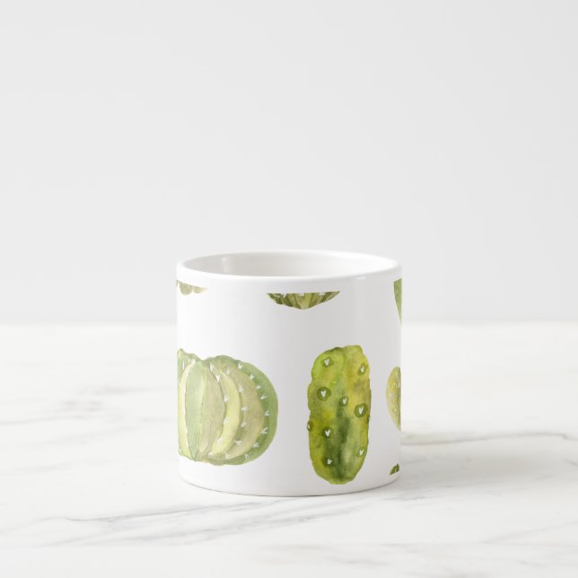 Cute Cactus, Watercolor Seamless Decor. Espressomugg (Framsidan)
