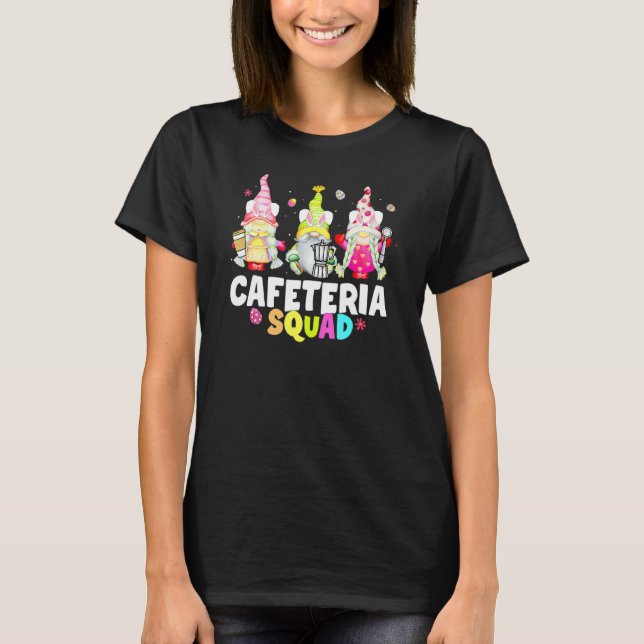 Cute Cafeteria Squad Glad påsk Dag Gnome Women T Shirt (Framsida)