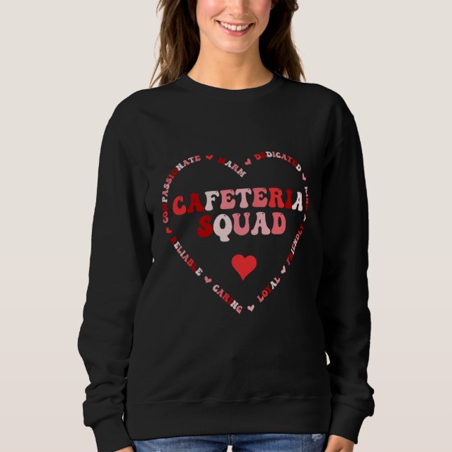 Cute Cafeteria Squad Valentines Day Heart  1 T Shirt (Framsida)