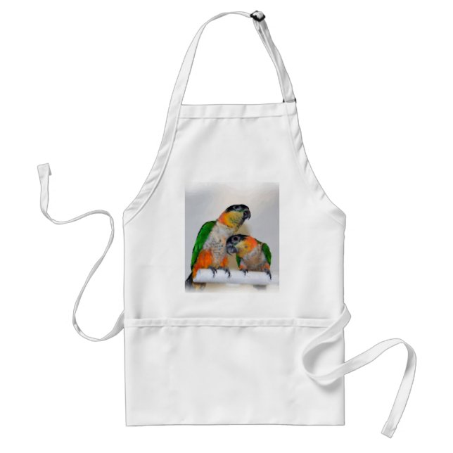 Cute Caique Parrot Pair Bird Apron Förkläde (Framsidan)