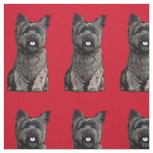 Cute Cairn Terrier Fabric Tyg