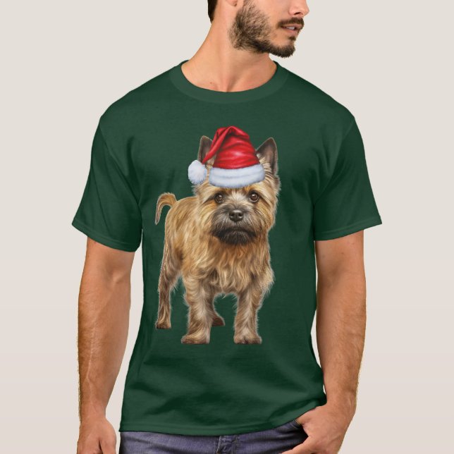 Cute Cairn Terrier Hund älskare Funny jul T Shirt (Framsida)