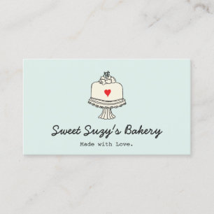 Cute Cake Baker Bake Shop Visitkort
