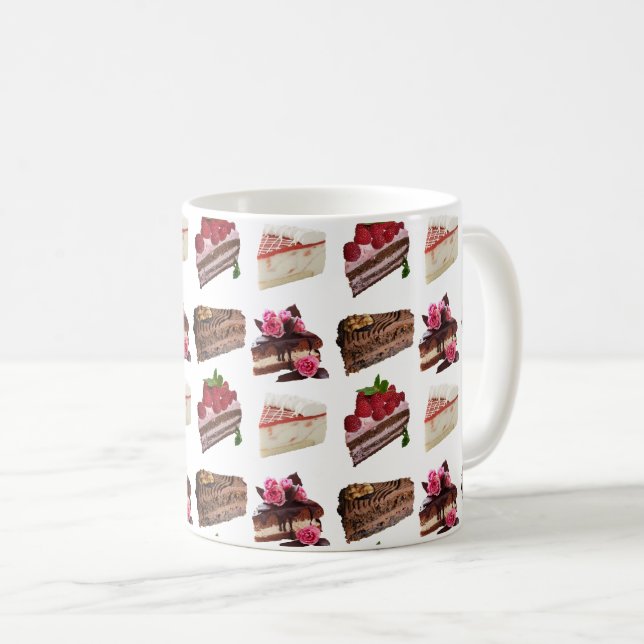 Cute Cakes Lovers Desserts Pattern Kaffemugg (Framsida höger)