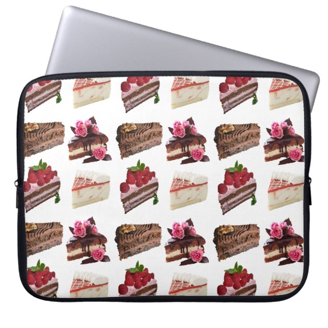 Cute Cakes Lovers Desserts Pattern Quirky Laptop Fodral (Framsidan)