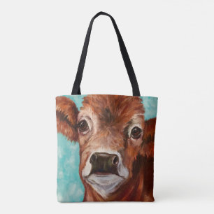 Cute Calf Tote i Aqua Tygkasse