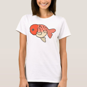 Cute Calico Ranchu Goldfish Finare guldfisk älskar T Shirt