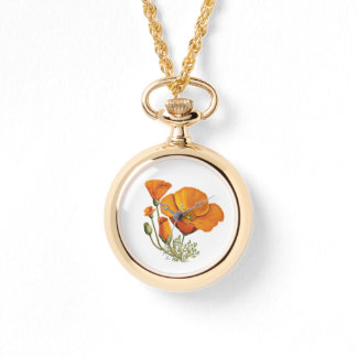 Cute California Poppy Flower Vintage Stil Armbandsur