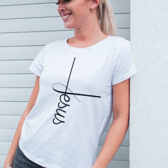 Cute Calligraphy Kor Jesus T-shirt (Skapare uppladdad)