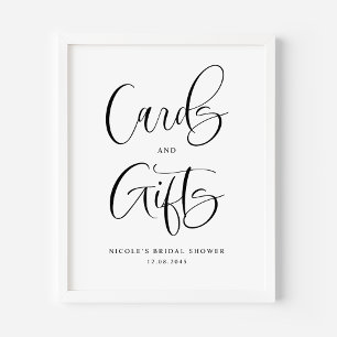 Cute Calligraphy Möhippa Cards och Gisses Poster