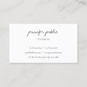 Cute Calligraphy Script Text Modern Simple Trendig Visitkort