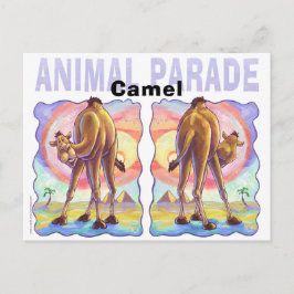 Cute Camel Head och Svan Postcard Vykort