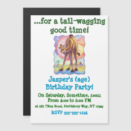 Cute Camel Party Magnetisk Inbjudningskort