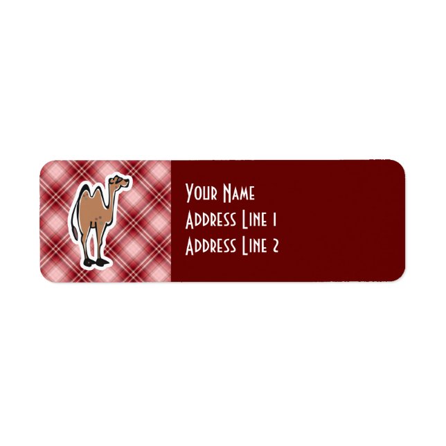 Cute Camel; Red Play Returadress Etikett (Framsidan)
