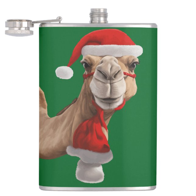 Cute Camel Wearing Santa Hat jul v3 Fickplunta (Öppnad)