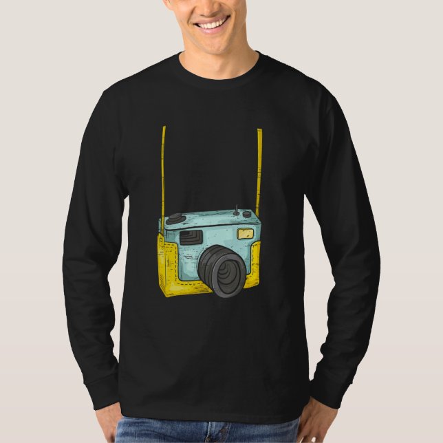 Cute Camera Camera Lover Photojournalist T Shirt (Framsida)