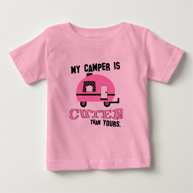 Cute Camper Ruffle Shirt för Småbarn T Shirt (Framsida)