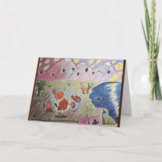 Cute Campfire Friends Kort (Framsida)