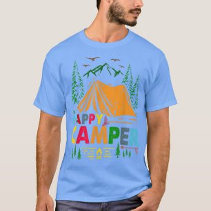 Cute Campfire Lycklig Camper Camping Funny Gift Ma T Shirt