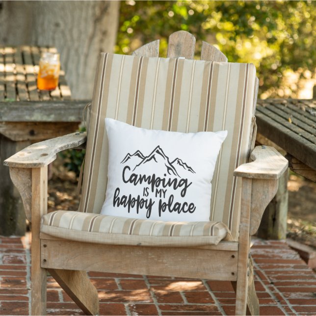 Cute Camping är min lyckliga plats dekoration kudd Kudde (Stol)