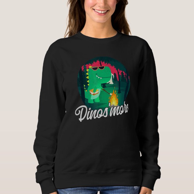 Cute Camping Dinosmore Campfire Smore Marshmallow T Shirt (Framsida)
