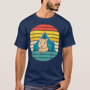 Cute Camping Guinea Gris Pet T Shirt
