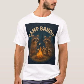 Cute Camping Racoons. T Shirt