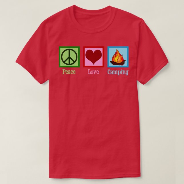 Cute Camping T Shirt (Design framsida)