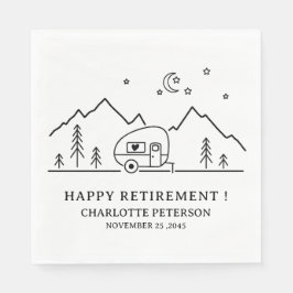 Cute Camping Theme Pension Party Napkins Pappersservett