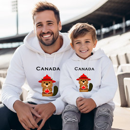 Cute Canada Beaver med Maple Löv Light-Färg T Shirt